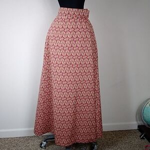 Vintage Maxi Pattern Mod  Skirt Handmade WOMEN'S Size 9